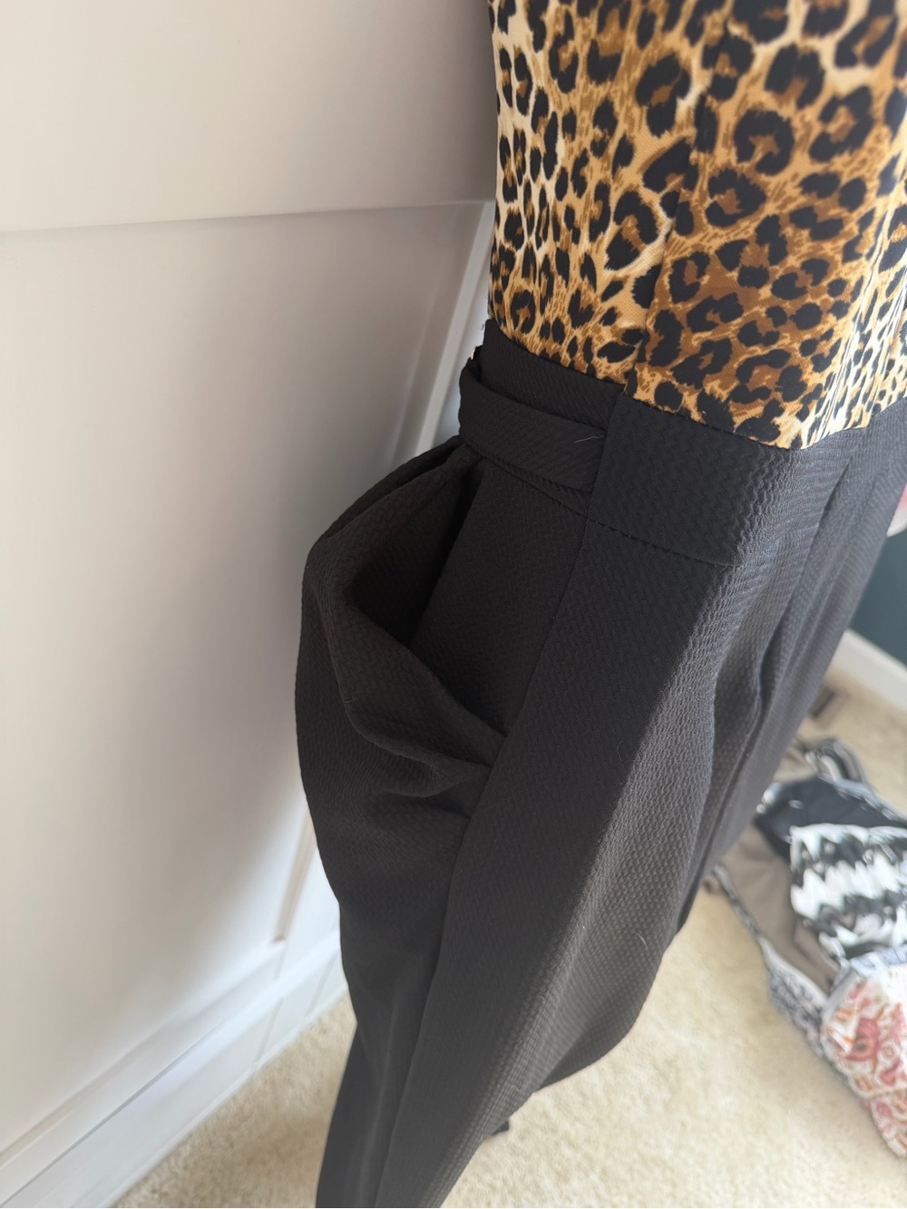 love J Leopard Bustier with Black Trousers and Gold Accent size L - Picture 9 of 11